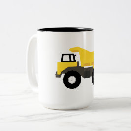 Caneca De Café Em Dois Tons Caminhões De Bombeiros