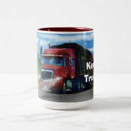 Caneca De Café Em Dois Tons Caminhoneiros Grande Cargo Cargo Cargo Coffee Mug
