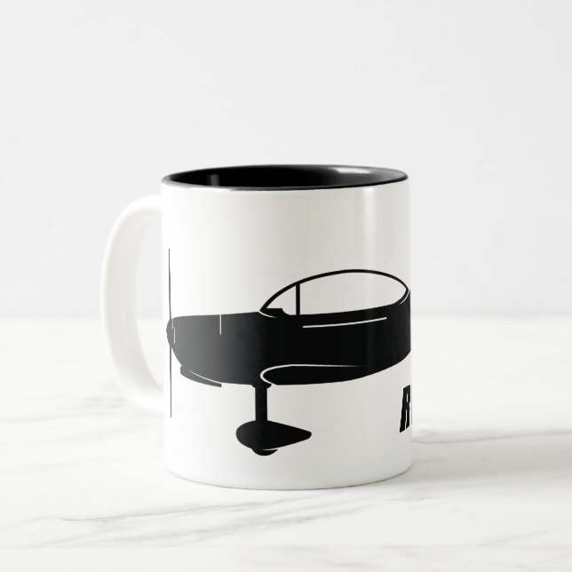 Caneca De Café Em Dois Tons Camionetes RV-8 (Frente Esquerda)