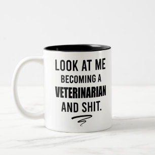 Caneca De Café Em Dois Tons Camisa de Veterinário Presente Engraçado de Format