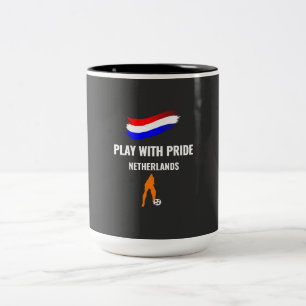 Caneca De Café Em Dois Tons Camisa do Orgulho do Futebol da Holanda 2026