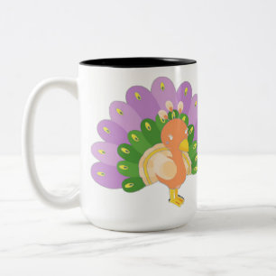 Caneca De Café Em Dois Tons Camisa do Pavão Fofo