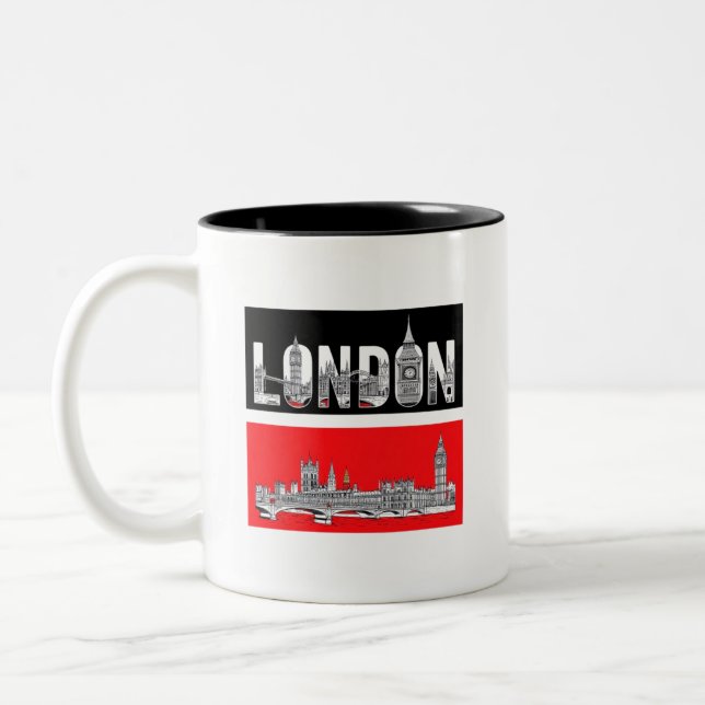 CANECA DE CAFÉ EM DOIS TONS CAMISA LONDRES CAMISA DE NOVA MODA (Esquerda)