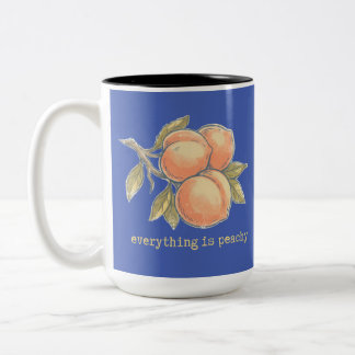 Caneca De Café Em Dois Tons Camisa vintage de pêssego | Tudo é ótimo