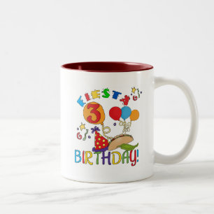 Caneca De Café Em Dois Tons Camisas de aniversário de 3 anos Fiesta e presente