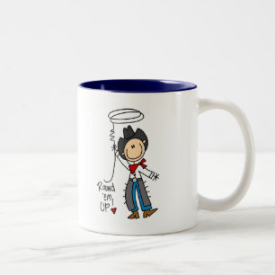 Caneca De Café Em Dois Tons Camisas de Cowboy e Presentes Round Em Up