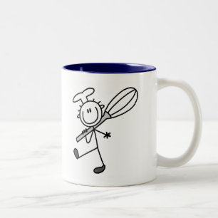 Caneca De Café Em Dois Tons Camisas do Chef em Palito com Batedeira