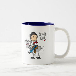 Caneca De Café Em Dois Tons Camisas e Presentes de Cowboy Saddle Up