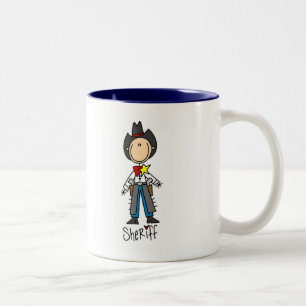 Caneca De Café Em Dois Tons Camisas e Presentes do Xerife Cowboy