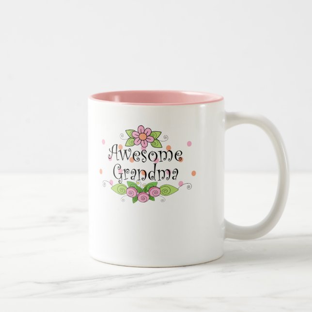 Caneca De Café Em Dois Tons Camiseta Avó Incrível (Direita)