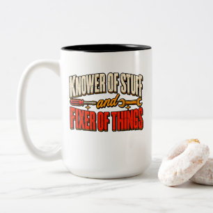 Caneca De Café Em Dois Tons Camiseta de Homem de Mãos Habilidoso e Reparador E