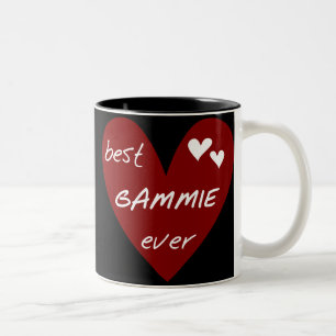 Caneca De Café Em Dois Tons Camiseta e presentes de Gammie do coração vermelho