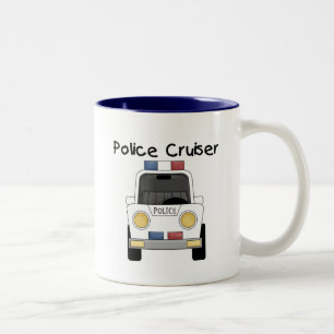 Caneca De Café Em Dois Tons Camiseta e presentes do cruzador da polícia