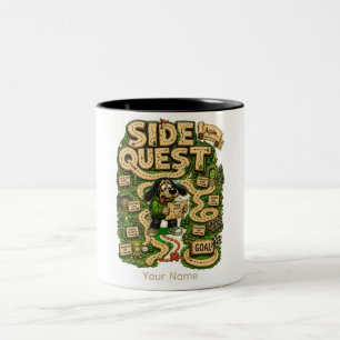 Caneca De Café Em Dois Tons Camiseta engraçada personalizada de missão secundá