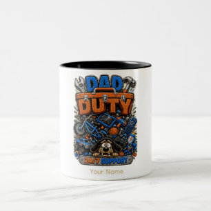 Caneca De Café Em Dois Tons Camiseta engraçada personalizada para pai Dever de