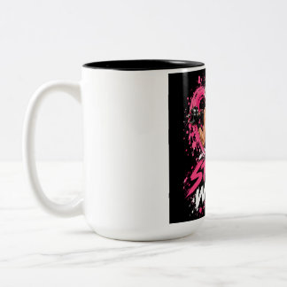 Caneca De Café Em Dois Tons Camiseta Feminina Artística Menina Anjo com Dois Q