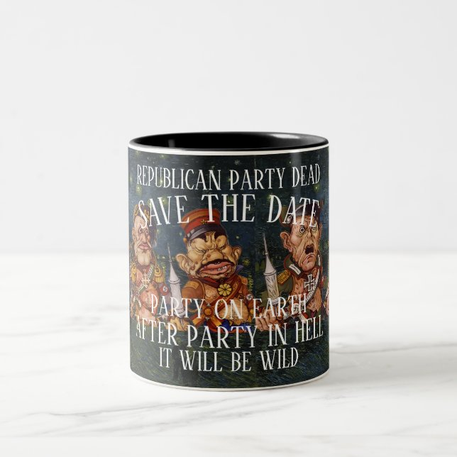 CANECA DE CAFÉ EM DOIS TONS CAMISETA FESTA ELEIÇÃO VOTO PARTIDO DHS CBP ICE TS (Centro)
