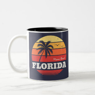 Caneca De Café Em Dois Tons camiseta miami Beach