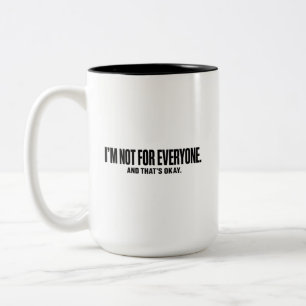 Caneca De Café Em Dois Tons Camiseta Não Sou Para Todos – Sel Minimalista Negr