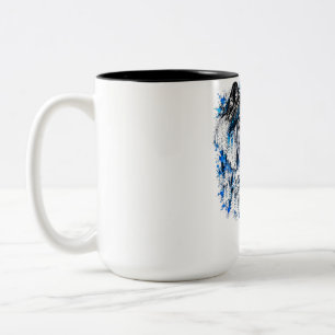 Caneca De Café Em Dois Tons Camiseta Nordic Wolf – Floresta Montanhosa Selvage