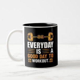 Caneca De Café Em Dois Tons Camiseta Todos Os Dias São Um Bom Dia Para Malhar