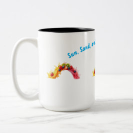 Caneca De Café Em Dois Tons Camiseta Tropical Summer Vibes