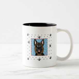 Caneca De Café Em Dois Tons Camisetas de cães german shepherd e presentes
