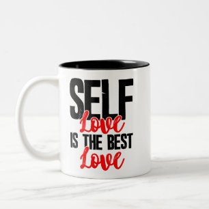 Caneca De Café Em Dois Tons Camisetas De Empoderamento De Mulheres - O Autoamo