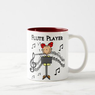 Caneca De Café Em Dois Tons Camisetas e Presentes da Tocadora de Flauta em Fig