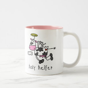 Caneca De Café Em Dois Tons Camisetas e Presentes da Vaca Sagrada
