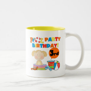 Caneca De Café Em Dois Tons Camisetas e presentes de aniversário de 3 anos de 