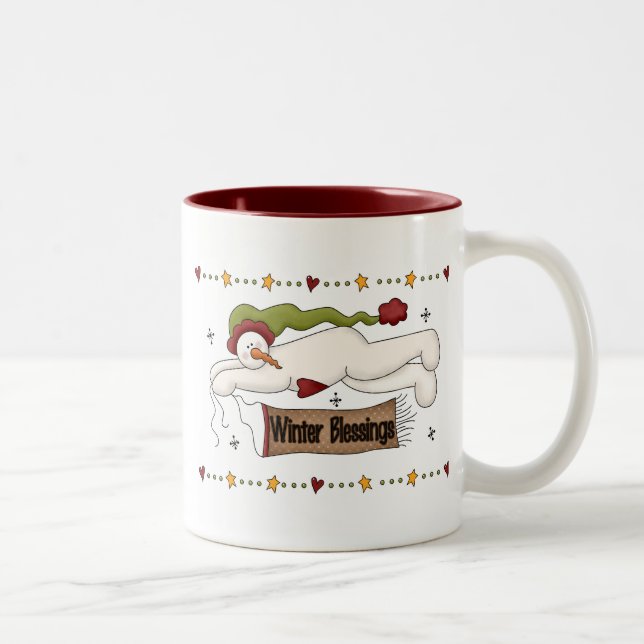 Caneca De Café Em Dois Tons Camisetas e presentes de inverno (Direita)
