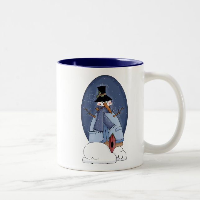 Caneca De Café Em Dois Tons Camisetas e presentes de neve (Direita)