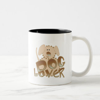 Caneca De Café Em Dois Tons Camisetas e presentes do cão marrom