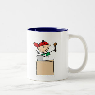 Caneca De Café Em Dois Tons Camisetas e Presentes do Cozinheiro Homem em Figur