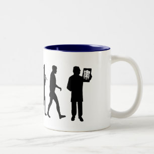 Caneca De Café Em Dois Tons Camisetas e presentes do raio X do radiologista do