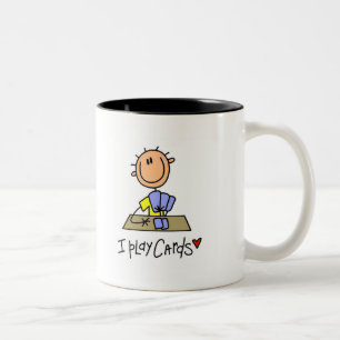 Caneca De Café Em Dois Tons Camisetas e Presentes Eu Jogo Cartas