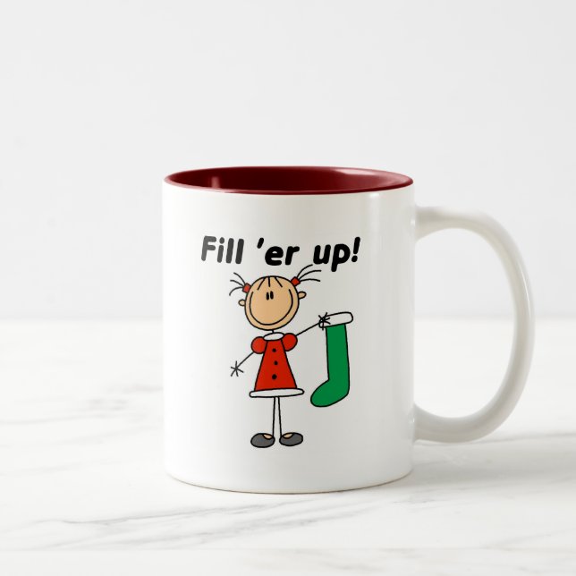 Caneca De Café Em Dois Tons Camisetas e presentes no estoque de Natal (Direita)