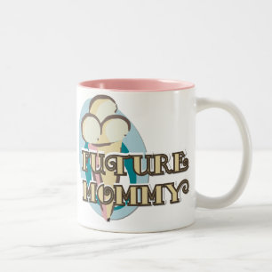 Caneca De Café Em Dois Tons Camisetas e presentes para futuras Mamães do sorve