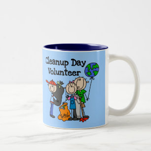Caneca De Café Em Dois Tons Camisetas e Presentes para Voluntários do Dia de L