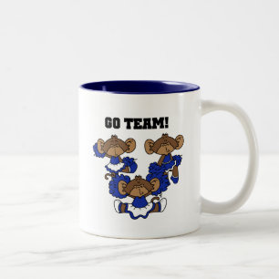 Caneca De Café Em Dois Tons Camisetas e Presentes Vá Equipe Azul e Branco