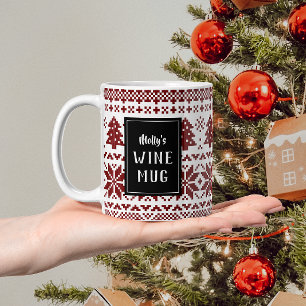 Caneca De Café Em Dois Tons Camisola nórdica do Natal do estilo personalizada