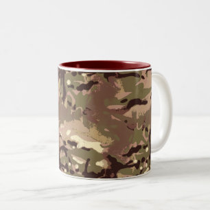 Caneca De Café Em Dois Tons Camo Camo, mil da arte do Wherefore? Projeto de