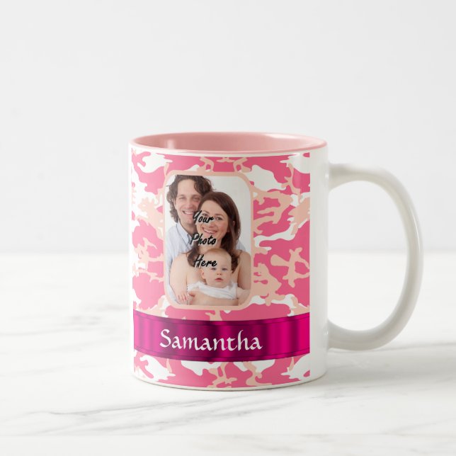 Caneca De Café Em Dois Tons Camo rosa (Direita)