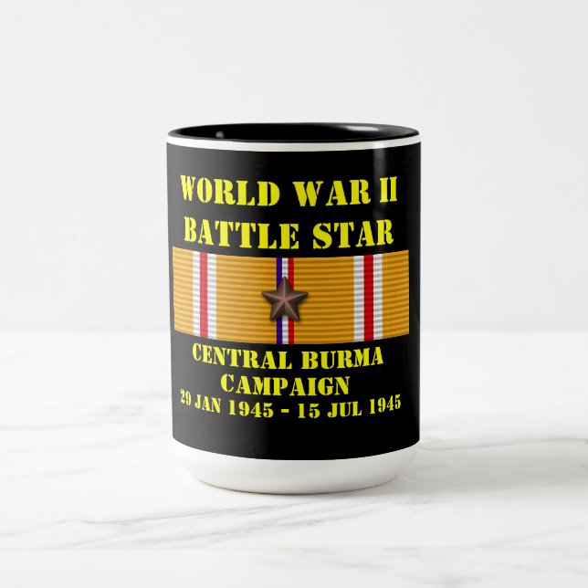 Caneca De Café Em Dois Tons Campanha da Birmânia Central (Centro)
