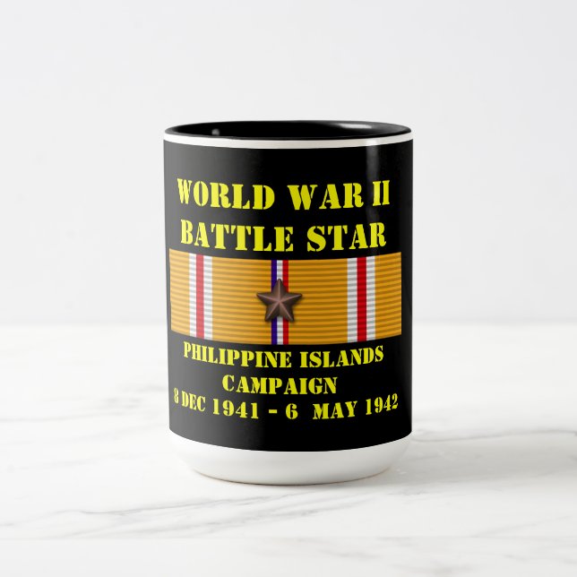 Caneca De Café Em Dois Tons Campanha das Ilhas Filipinas (Centro)