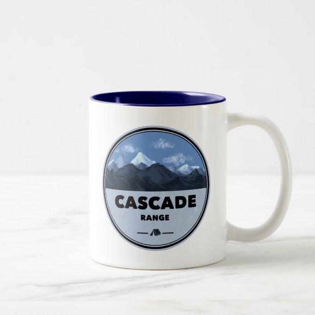 Caneca De Café Em Dois Tons Campanha de alcance em cascata (Direita)
