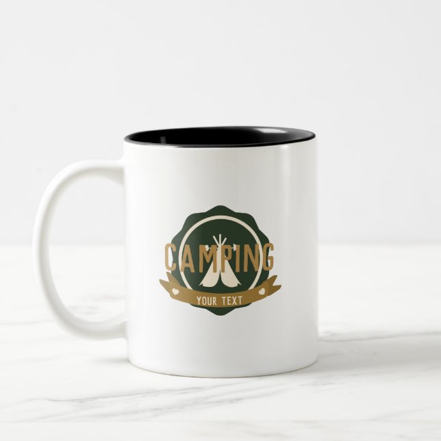 Caneca De Café Em Dois Tons Campanha de Banner de Tent (Esquerda)