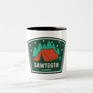 Caneca De Café Em Dois Tons Campanha de Idaho Selvagem Sawtooth