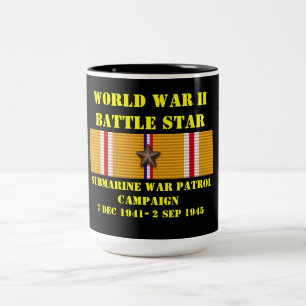 Caneca De Café Em Dois Tons Campanha de patrulha da guerra submarina